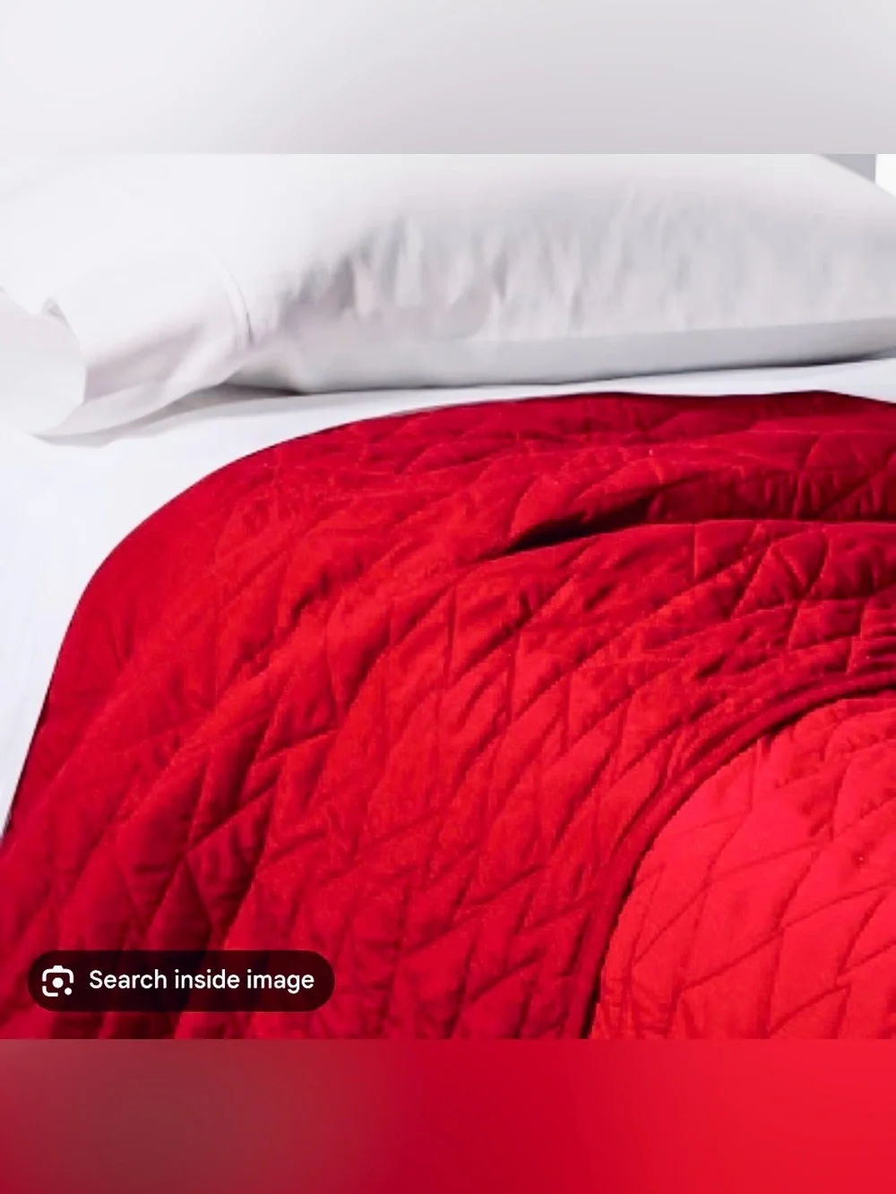 EUC All-Cotton Pillowfort Triangle Stitch Quilt + Pillowcase - Red/Burgundy Twin